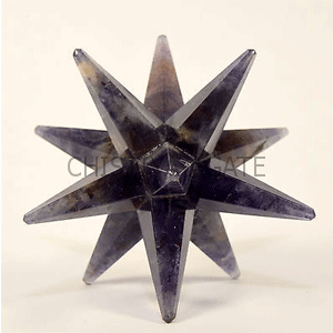 Blue Iolite 12 Point Merkaba Star