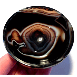 Black Brown Agate Bowl