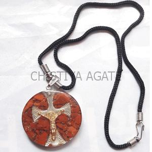 Jasper with Cross Orgone Pendent