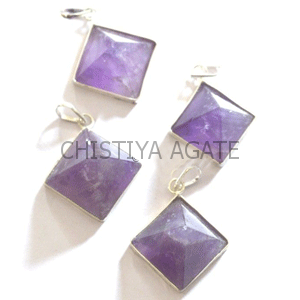 Amethyst Pyramid Pendent