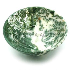 White Moss Agate Bowl - Chistiya Agate