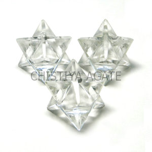 Clear Crystal Merkaba Star