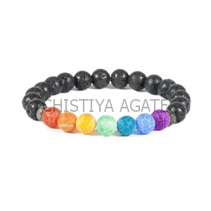 7 Chakra Agate Bracelet