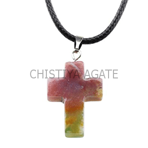 Cross Agate Pendent