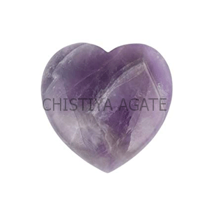 Amethyst Puff Heart Stone