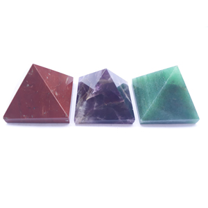 Red Agate, Amethyst, Aventurine Pyramid