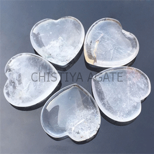 Crystal Puff Heart Stone